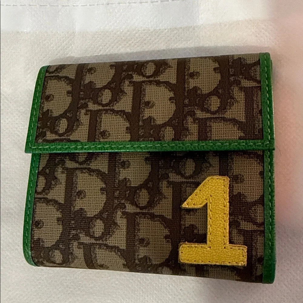 Authentic Christian Dior Trotter 1 Trifold Wallet